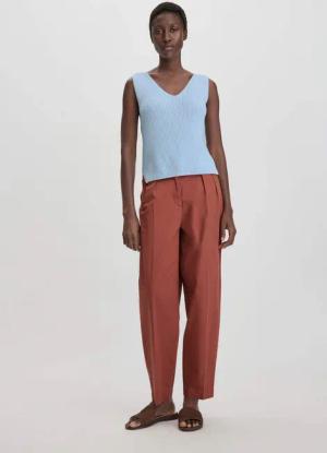 hessnatur Damen Hose Ballon Relaxed aus Bio-Baumwolle - rot - Größe 38