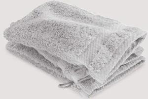 hessnatur Waschhandschuh im 3er-Pack aus Bio-Baumwolle - grau - Größe 15x20 cm
