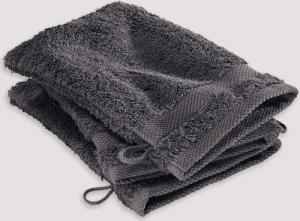 hessnatur Waschhandschuh im 3er-Pack aus Bio-Baumwolle - grau - Größe 15x20 cm