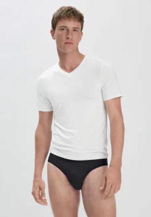 hessnatur Herren T-Shirt Slim PURE BALANCE aus Bio-Baumwolle und TENCEL™ Modal - weiß - Größe 8 = XXL