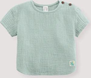 hessnatur Baby Musselin Shirt Regular aus Bio-Baumwolle - grün - Größe 86/92