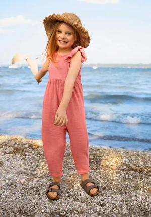 hessnatur Baby Musselin Strampler aus Bio-Baumwolle - rosa - Größe 86/92