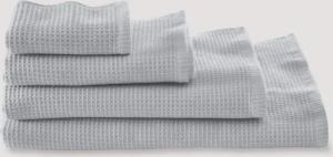 hessnatur Waffelpiqué-Handtuch aus Bio-Baumwolle - grau - Größe 70x140 cm