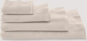 hessnatur Waffelpiqué-Handtuch aus Bio-Baumwolle - beige - Größe 100x180 cm