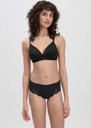 hessnatur Damen Spacer BH bügellos PURE SENSE aus TENCEL™ Modal - schwarz - Größe 85A