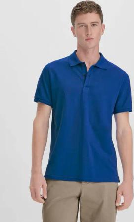 hessnatur Herren Piqué Polo Regular aus Bio-Baumwolle - blau - Größe 46