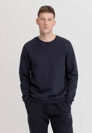 hessnatur Herren Sweatshirt Relaxed aus Bio-Baumwolle - blau - Größe 46