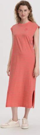 hessnatur Damen Jersey Kleid Midi Regular aus Bio-Baumwolle - rot - Größe 48