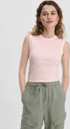 hessnatur Damen Softrib Top Fitted aus Bio-Baumwolle und TENCEL™ Modal - rosa - Größe 46
