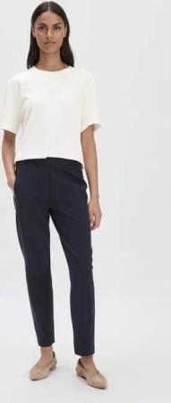 hessnatur Damen Jersey Hose Regular aus Bio-Baumwolle - blau - Größe 40