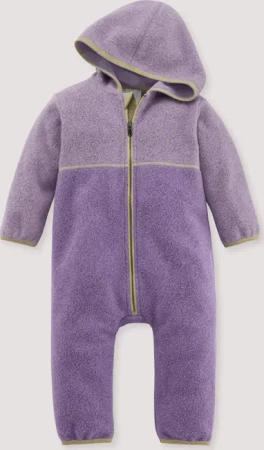 hessnatur Baby Fleece Overall Regular BETTER RECYCLING aus Bio-Baumwolle - lila - Größe 74/80