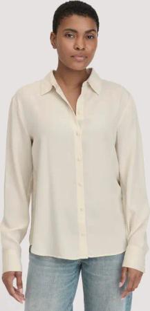 hessnatur Damen Bluse Relaxed aus TENCEL™ Lyocell - beige - Größe 48