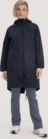 hessnatur Damen Allwetter Parka NATURE SHELL Relaxed aus Bio-Baumwolle - blau - Größe S