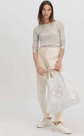 hessnatur Damen Shopper XL aus Bio-Baumwolle - natur - Größe 45x38 cm