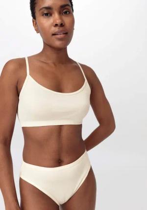 hessnatur Damen Bustier im 2er-Pack PURE NATURE aus Bio-Baumwolle - natur - Größe 40