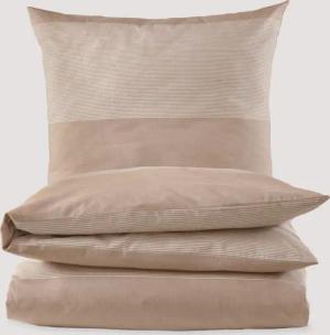 hessnatur Renforcé Bettwäsche-Set RENA aus Bio-Baumwolle - beige - Größe 135x200 / 40x80 cm