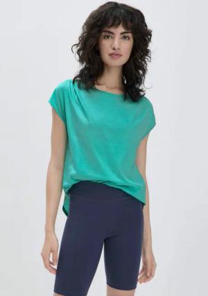 hessnatur Loungewear Shirt Relaxed ACTIVE LIGHT aus Bio-Baumwolle - grün - Größe 38