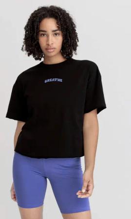 hessnatur Loungewear Shirt Relaxed ACTIVE LIGHT aus Bio-Baumwolle - schwarz - Größe L