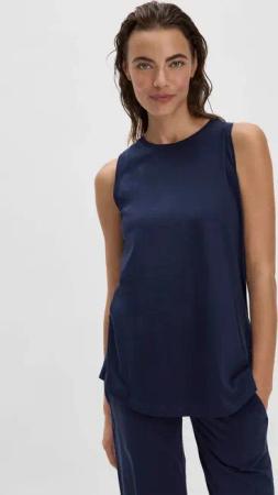 hessnatur Loungewear Top Regular ACTIVE LIGHT aus Bio-Baumwolle - blau - Größe 40