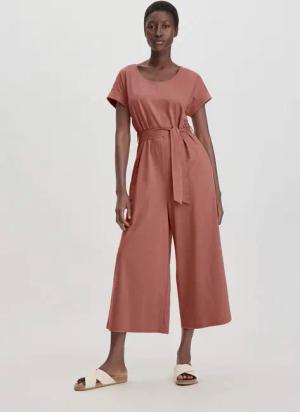 hessnatur Damen Jersey Jumpsuit Oversize aus Bio-Baumwolle - braun - Größe 38