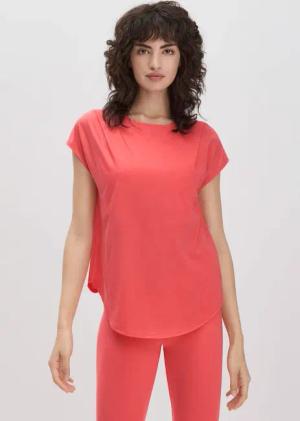 hessnatur Loungewear Shirt Relaxed ACTIVE LIGHT aus Bio-Baumwolle - rot - Größe 34