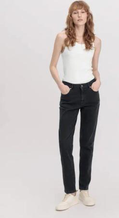 hessnatur Damen Jeans HANNA High Rise Mom aus Bio-Denim - schwarz - Größe 31/30