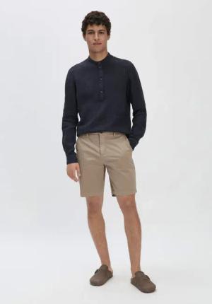hessnatur Herren Chino Shorts Relaxed aus Bio-Baumwolle - braun - Größe 31
