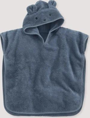 hessnatur Baby Frottee Poncho aus Bio-Baumwolle - blau - Größe Gr. 1 (74/86)