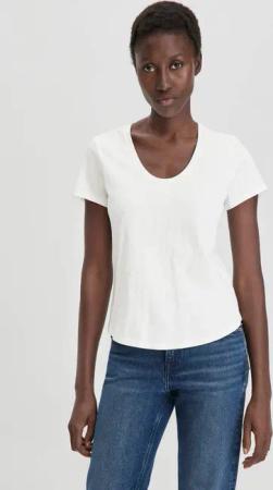 hessnatur Damen Jersey Slub T-Shirt Regular aus Bio-Baumwolle - weiß - Größe 46