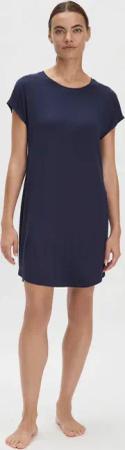 hessnatur Damen Nachthemd Regular PURE FLOW aus TENCEL™ Modal - blau - Größe 34