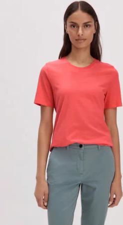 hessnatur Damen T-Shirt Regular aus Bio-Baumwolle - rot - Größe 38