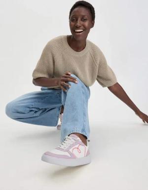 hessnatur Damen Sneaker Heart aus chromfrei gegerbtem Glatt-Leder - rosa - Größe 36
