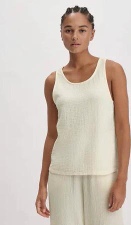 hessnatur Damen Musselin Top Regular PURE COMFORT aus Bio-Baumwolle - natur - Größe 48