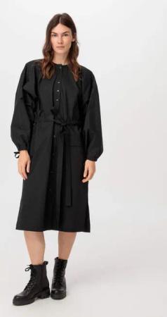 hessnatur Damen ZERO WASTE Kleid aus Bio-Baumwolle - schwarz - Größe 1size