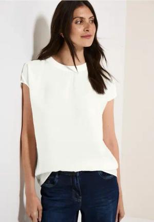 Cecil Damen Bluse mit feiner Struktur in Weiß, Gr: M
