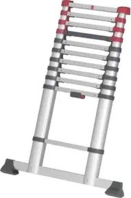 Hailo FlexLine T80, Alu-Sicherheits-Teleskopleiter, 11 Sprossen