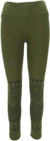 Guru-Shop Hose & Shorts Psytrance Goa Damen Leggings, bedruckte Tribal.. alternative Bekleidung