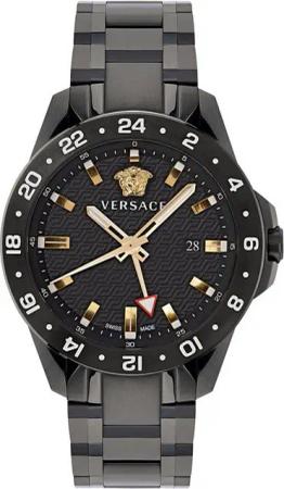 Versace Quarzuhr SPORT TECH GMT VE2W00622, Armbanduhr, Herrenuhr, Saphirglas, Datum, Swiss Made, Leuchtzeiger