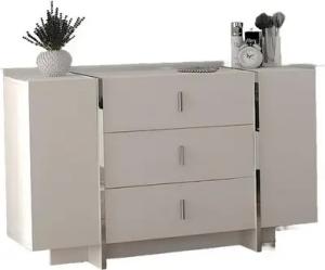 JVmoebel Kommode Anrichte mit Spiegel Kommode Sideboard Kommoden Flurkommode Sideboard (Kommode mit 2x Spiegeln), Made in Europa