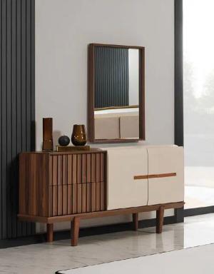 JVmoebel Kommode Kommoden Sideboard Kommode Anrichte Lowboard Schrankkommode (KOMMODE MIT SPIEGEL), Made in Europa