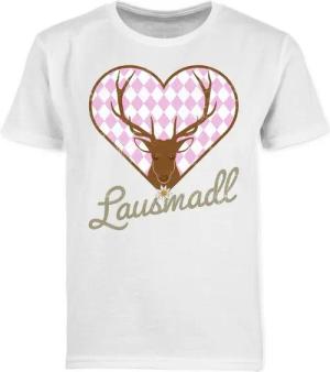 Shirtracer T-Shirt Lausmadl Hirsch (1-tlg) Mode für Oktoberfest Kinder Outfit