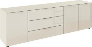 rauch Kombikommode "Kommode Türkommode Sideboard Kombikommode FLIPP mit Glasfront", (Breite 200 cm mit 2 Einlegeböden), 3-türig, 3 Schubladen, Soft-Close-Funktion, Oberboden und Front Glas