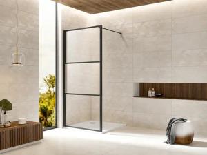 welltime Walk-in-Dusche "Black Blocks Clear"
