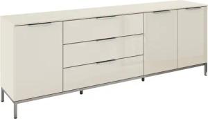 rauch Kombikommode "Kommode Türkommode Sideboard Kombikommode FLIPP mit Glasfront", (Breite 200 cm mit 2 Einlegeböden), 3-türig mit 3 Schubladen und Soft-Close-Funktion sowie Glasfront