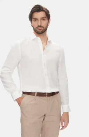 Marc O'Polo Hemd 524 7428 42460 Weiß Shaped Fit