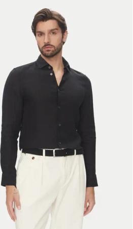 Marc O'Polo Hemd 524 7428 42460 Schwarz Shaped Fit