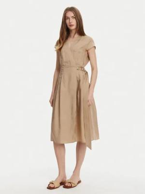 TWINSET Sommerkleid 251TT2072 Beige Loose Fit