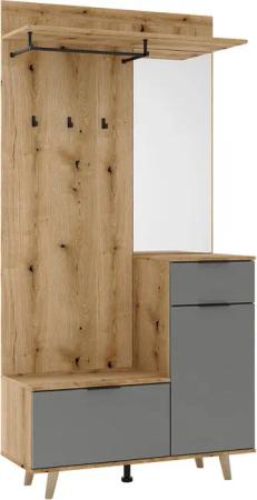 Garderobe NORDIC Eiche Artisan Nachbildung B/H/T: ca. 100x204x40 cm