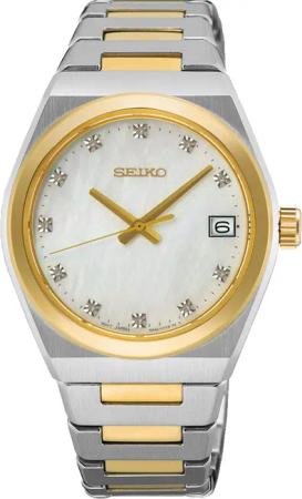 Seiko SUR604P1 Damenuhr Classic Diamant 34mm 10ATM
