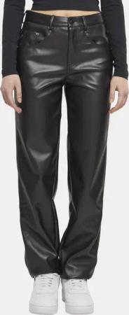 Urban Classics Ladies Synthetic Leather Straight Fit Jeans
